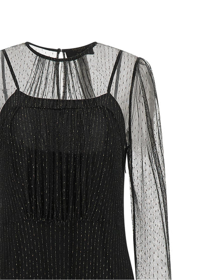 Twinset Black Polyamide Long Dress