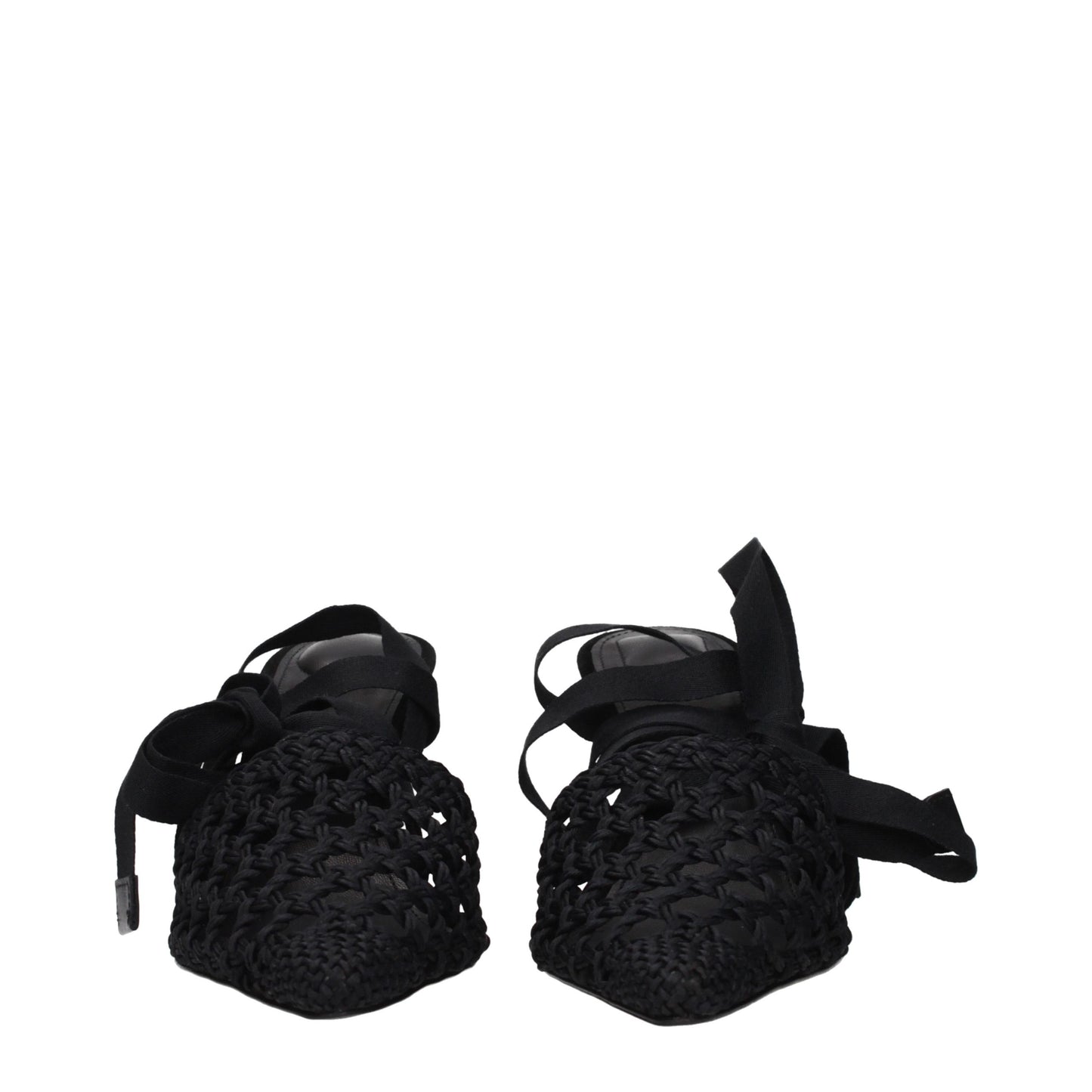 Jacquemus Black Fabric Strap-On Sandals