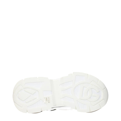 Dolce & Gabbana White Fabric Athletic Sneakers