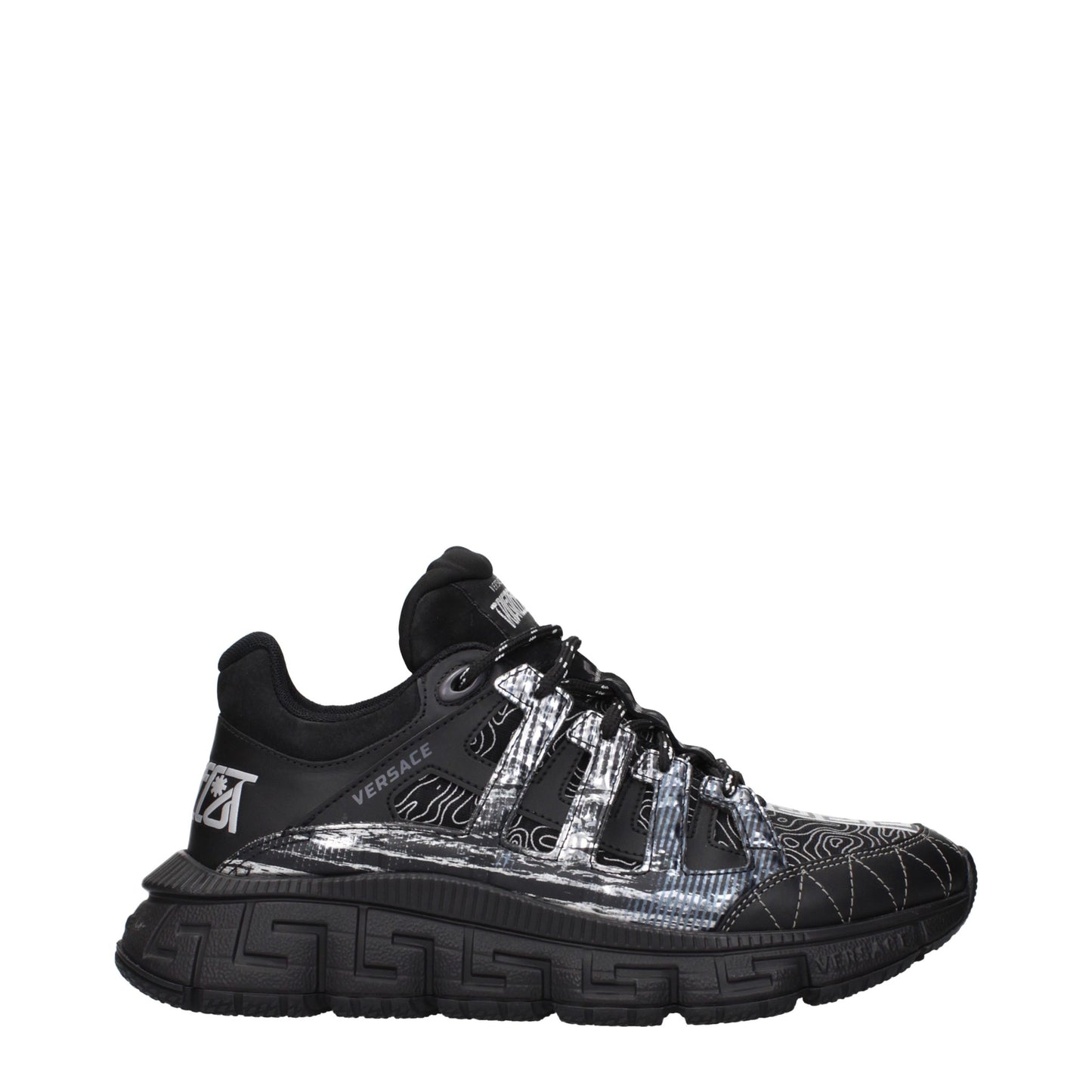 Versace Black Fabric Athletic Sneakers