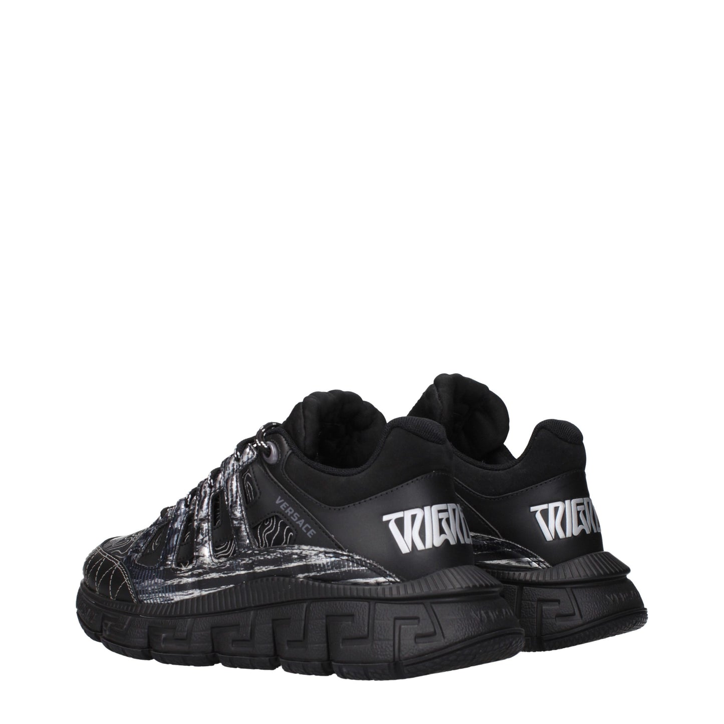 Versace Black Fabric Athletic Sneakers