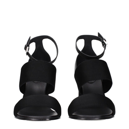 Max Mara Black Fabric Platform Sandals