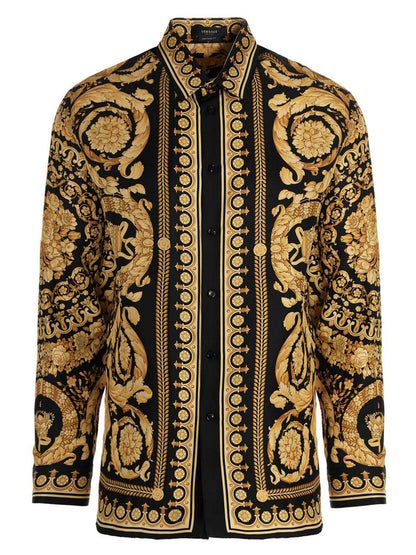 Versace Gold Silk Blouse