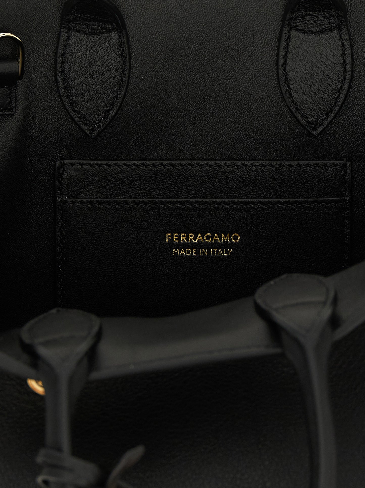 Ferragamo Black Calfskin Handbag