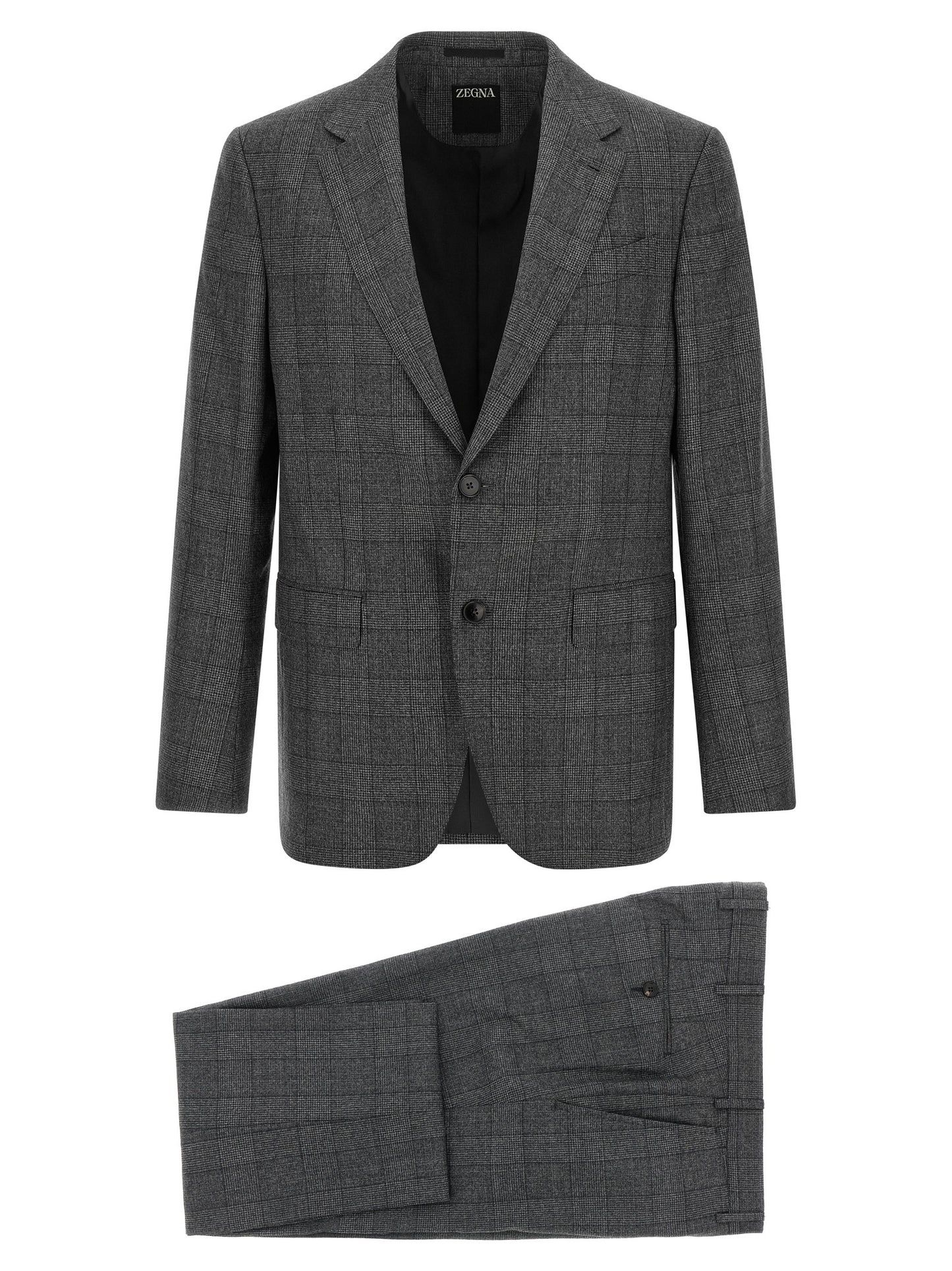 ZEGNA Gray Wool Two-Piece Suit