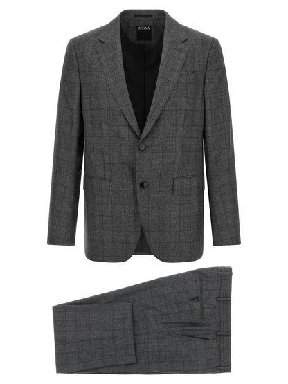ZEGNA Gray Wool Two-Piece Suit