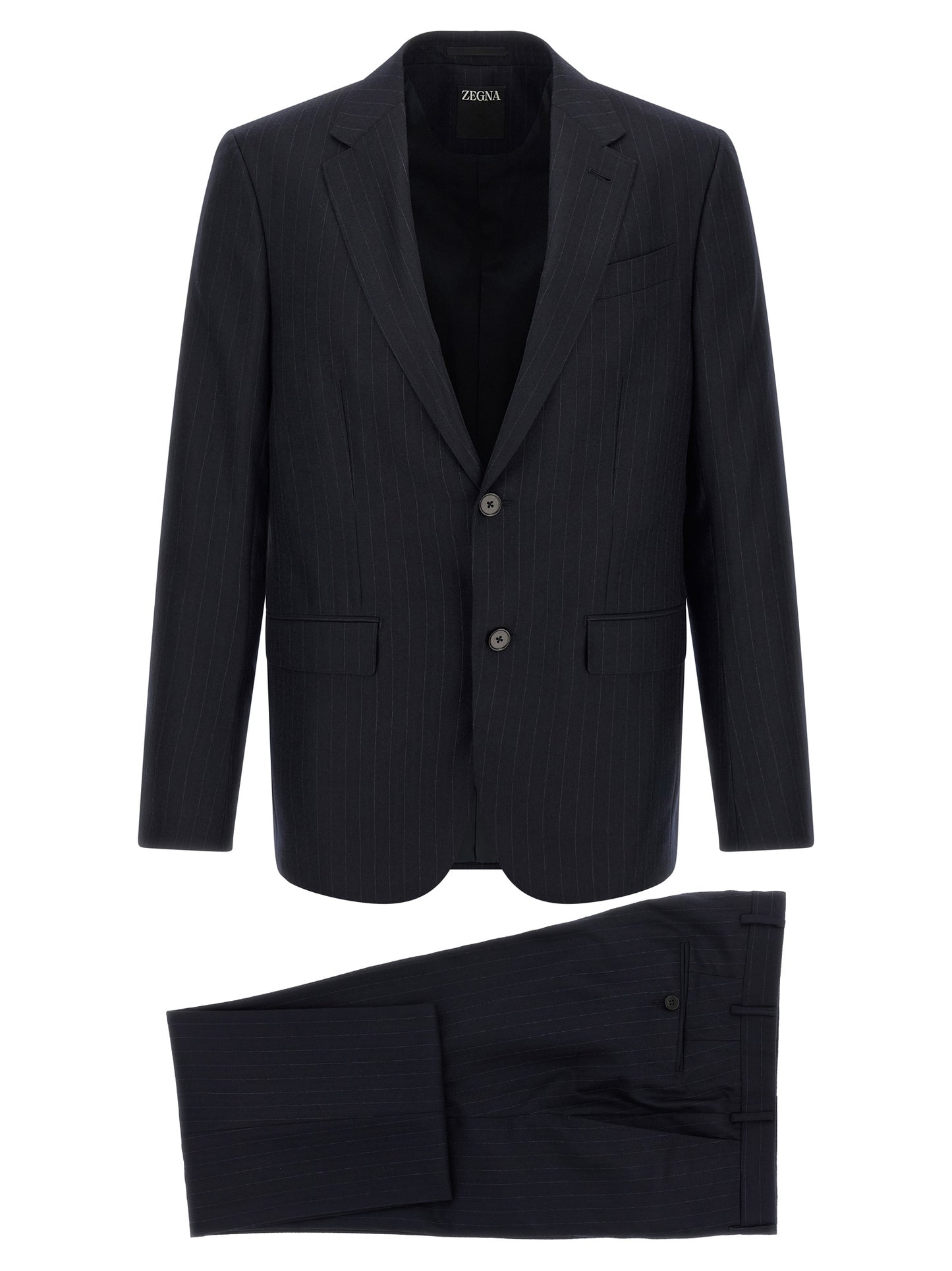 ZEGNA Blue Wool Two-Piece Suit