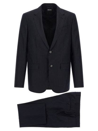 ZEGNA Blue Wool Two-Piece Suit
