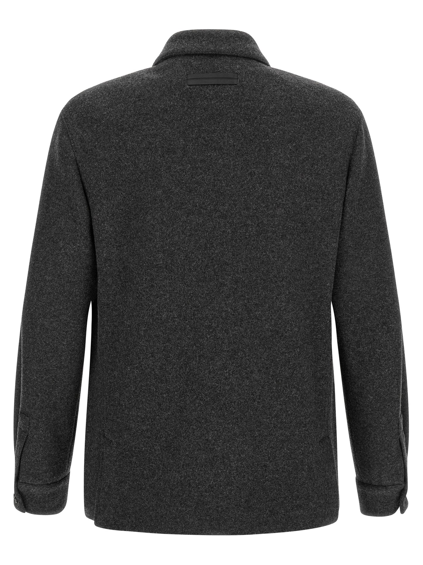 ZEGNA Gray Wool Blouse