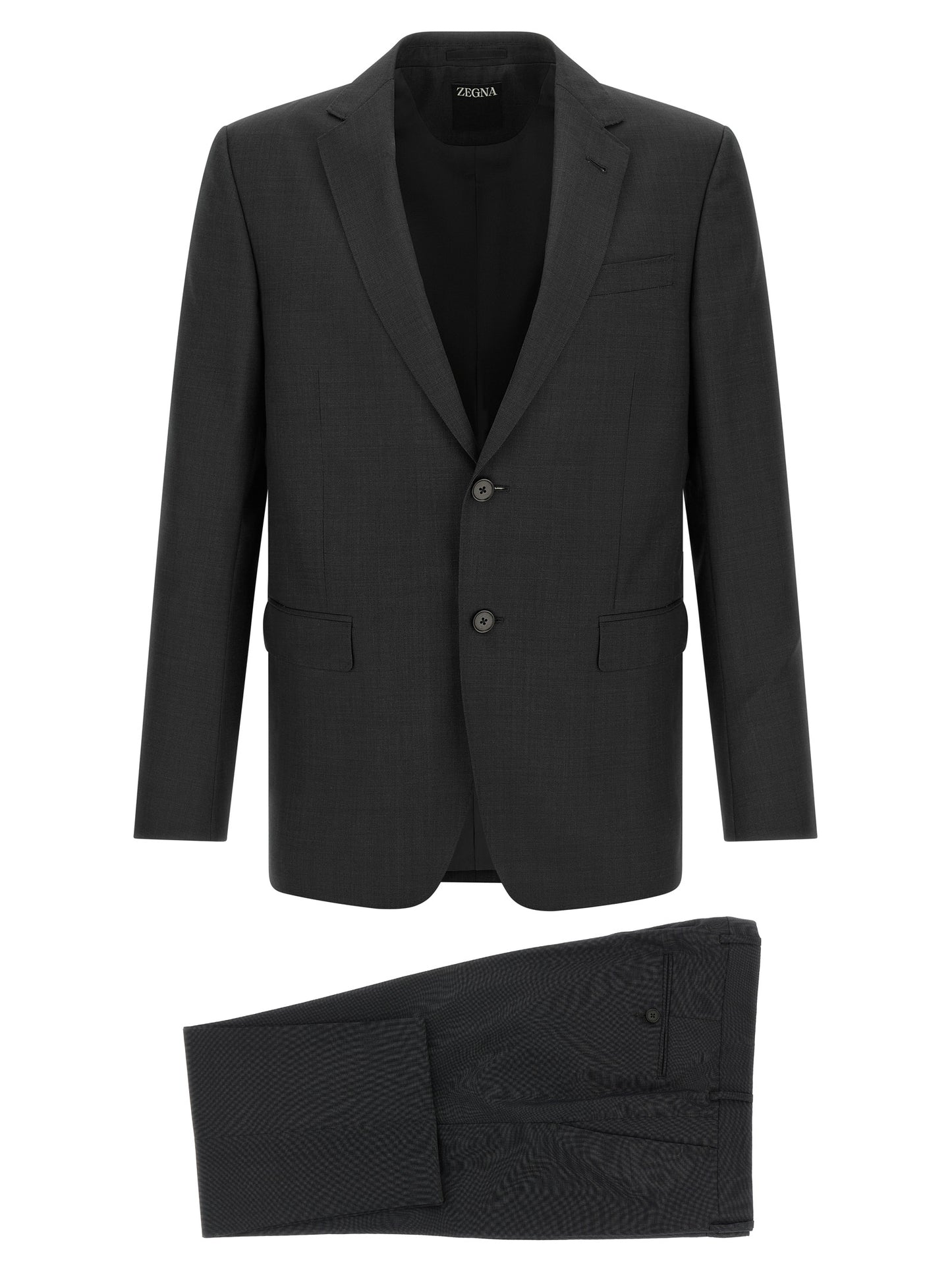 ZEGNA Gray Wool Two-Piece Suit