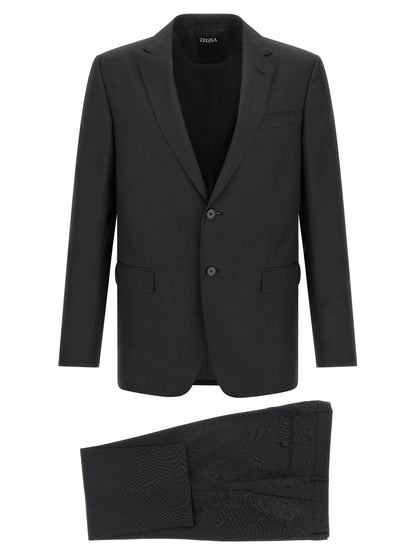ZEGNA Gray Wool Two-Piece Suit