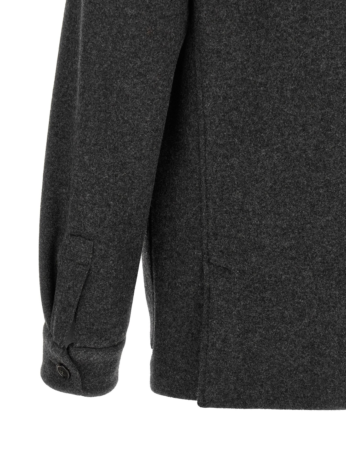 ZEGNA Gray Wool Blouse