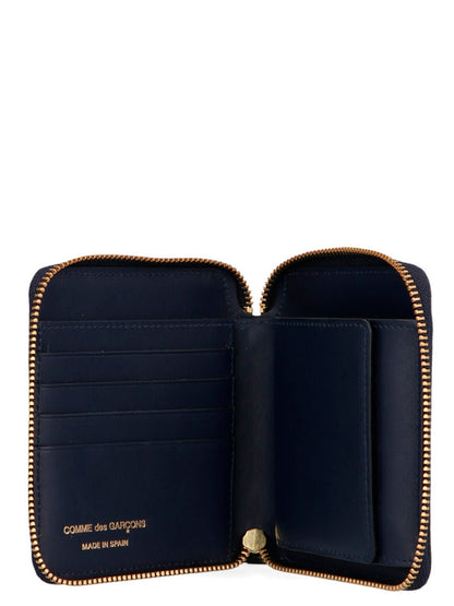 Comme Des Garçons Blue Calfskin Wallet