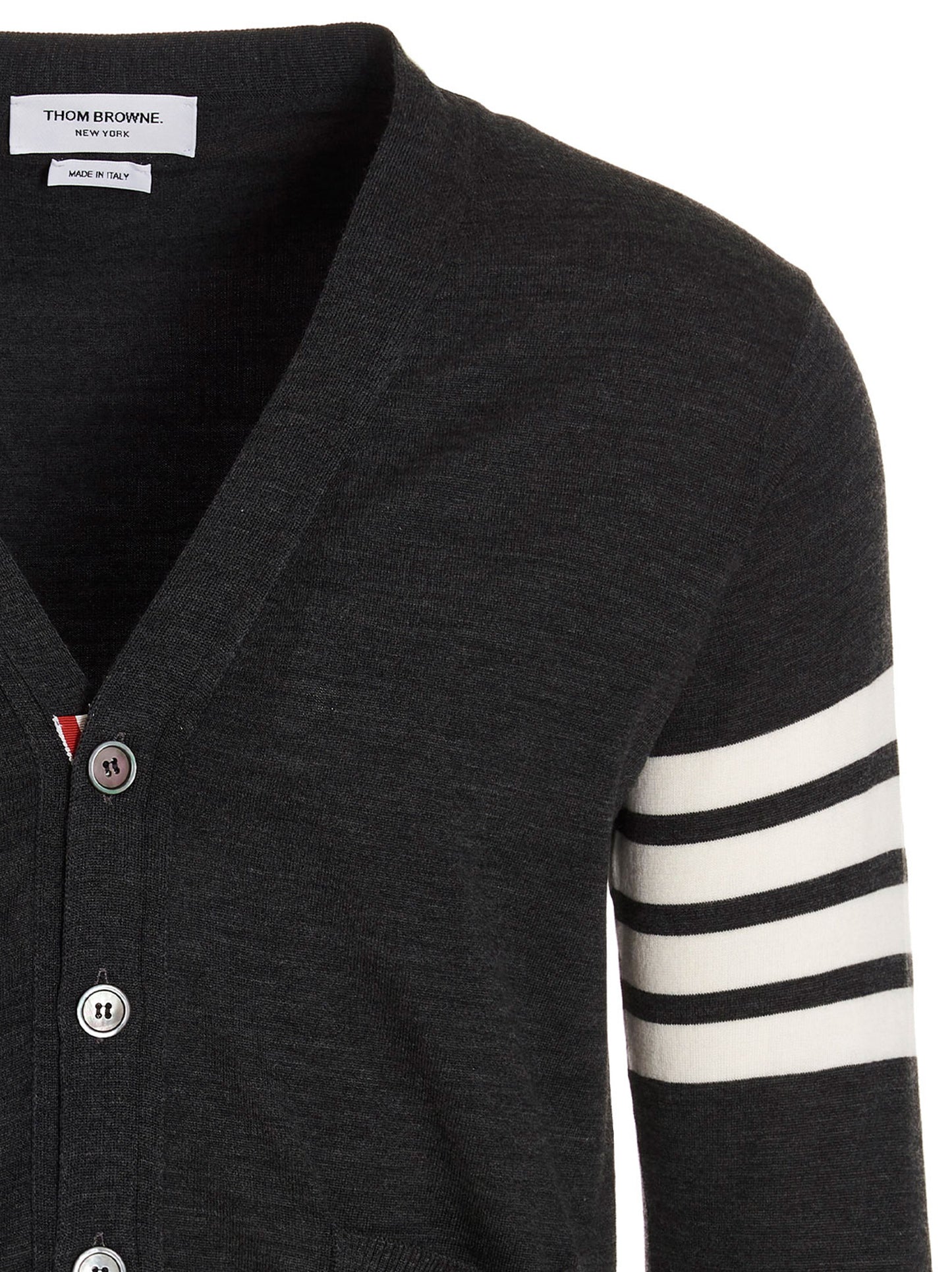 Thom Browne Gray Merino Wool Cardigan