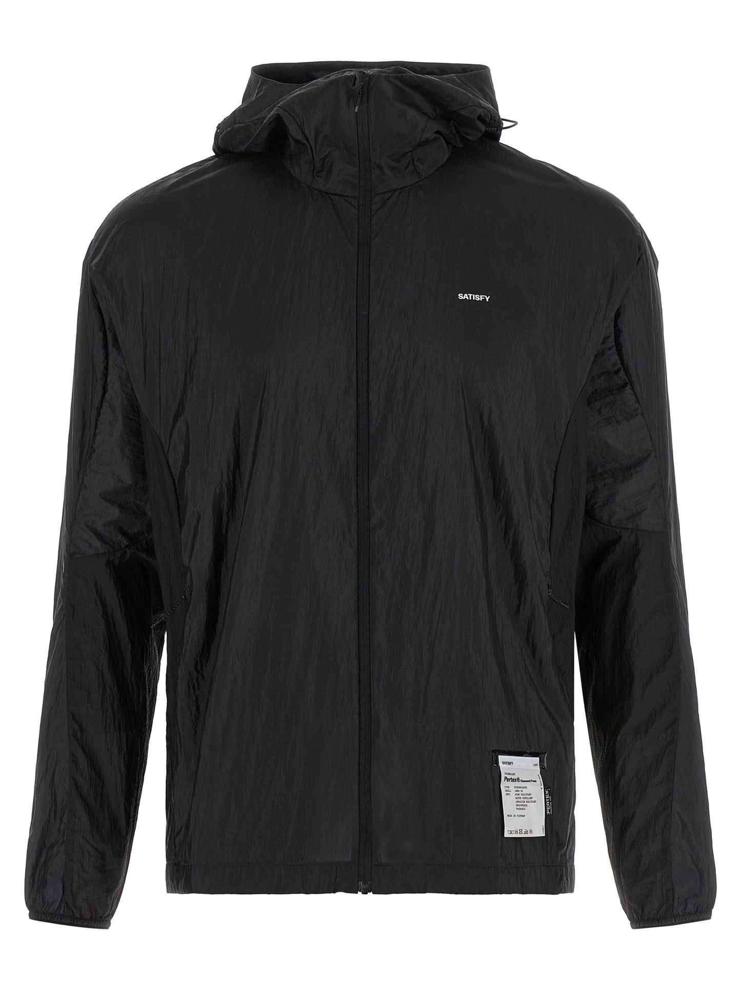 SATISFY Black Polyamide Shell Jacket