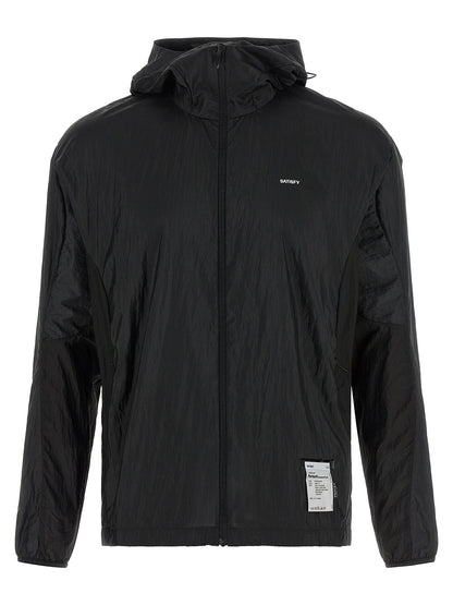 SATISFY Black Polyamide Shell Jacket