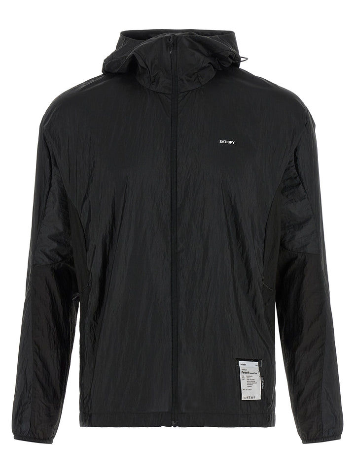 SATISFY Black Polyamide Shell Jacket