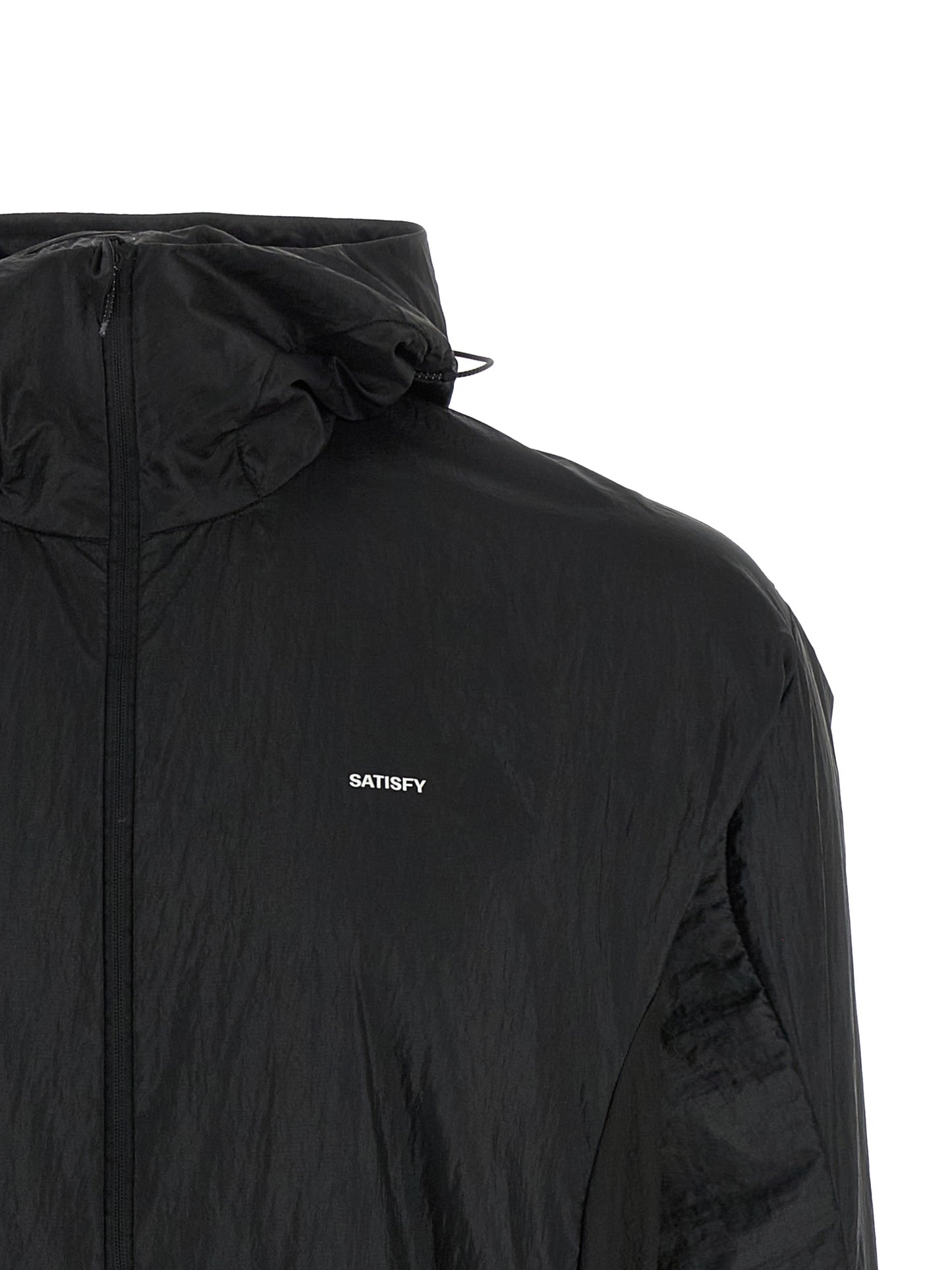 SATISFY Black Polyamide Shell Jacket