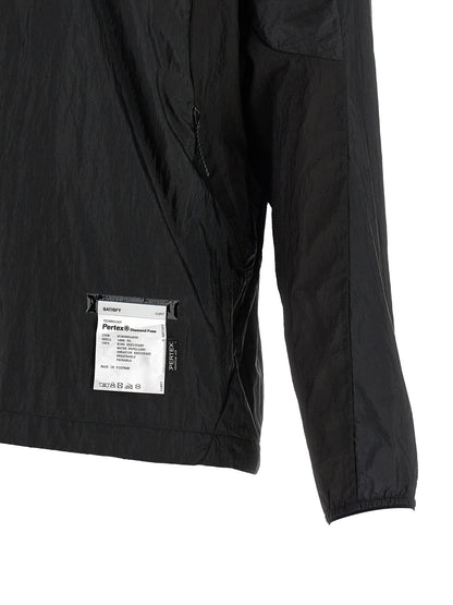 SATISFY Black Polyamide Shell Jacket