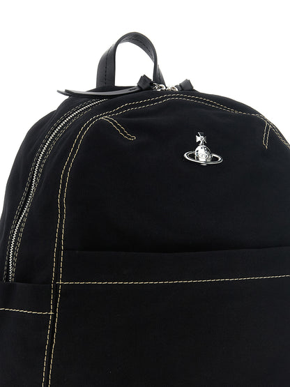 Vivienne Westwood Black Cotton Backpack