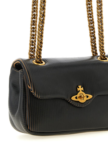 Vivienne Westwood Black Calfskin Shoulder Bag