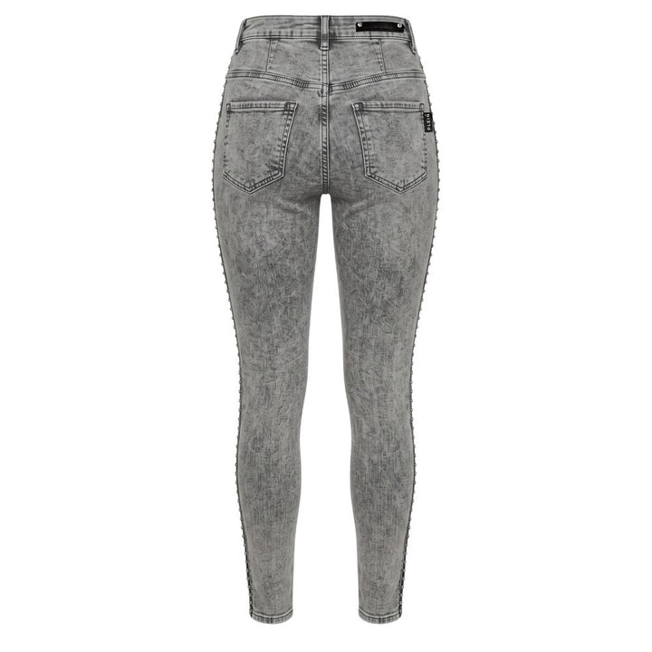 Philipp Plein Grey Cotton Women Pants