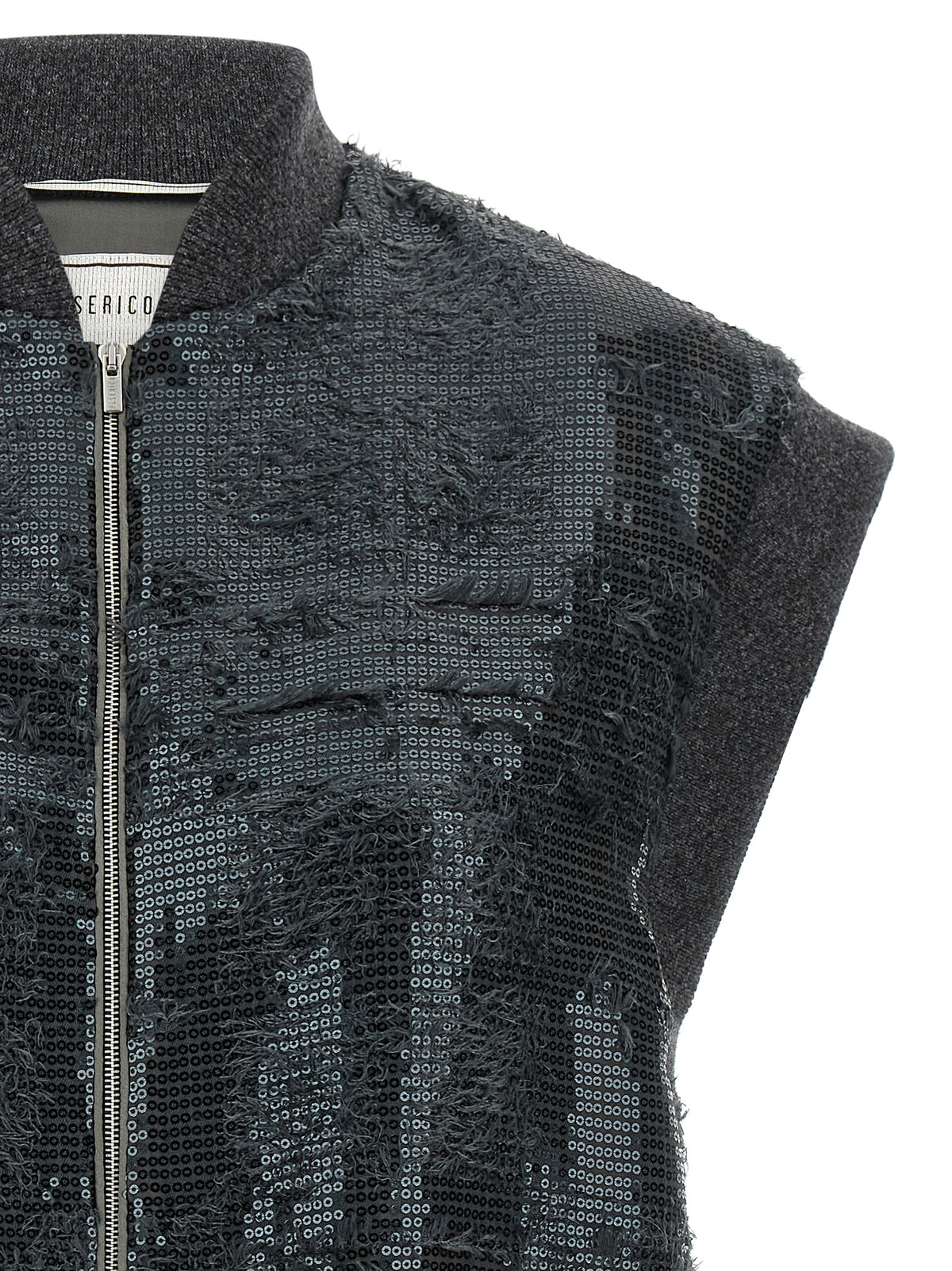 Peserico Gray Polyester Sleeveless Jacket