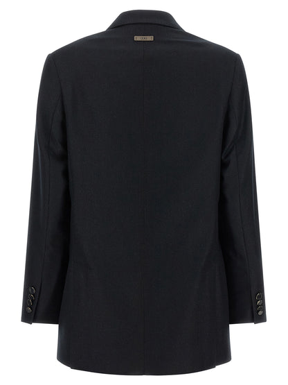 Peserico Black Virgin Wool Blazer