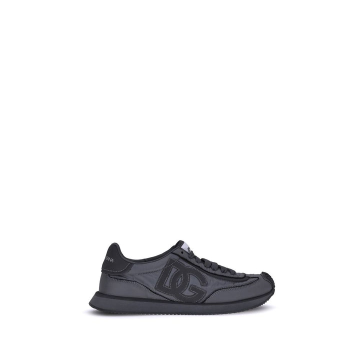 Dolce & Gabbana Black Fabric Athletic Sneakers