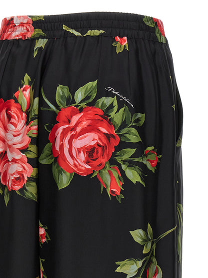 Dolce & Gabbana Black Silk Pants