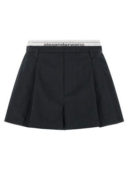 Alexander Wang Black Cotton Bermuda Shorts