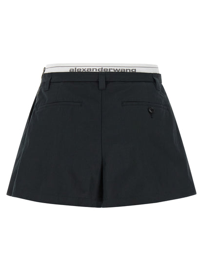 Alexander Wang Black Cotton Bermuda Shorts