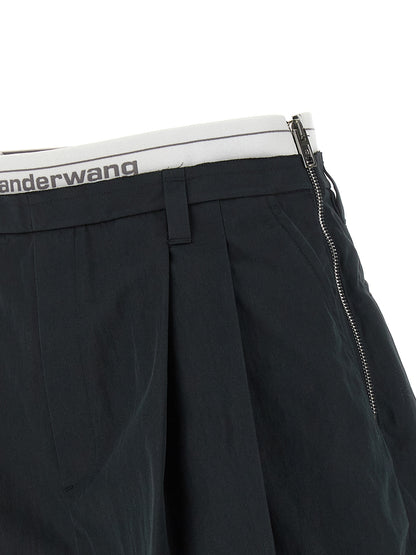 Alexander Wang Black Cotton Bermuda Shorts