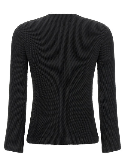 Issey Miyake Black Polyester Cardigan