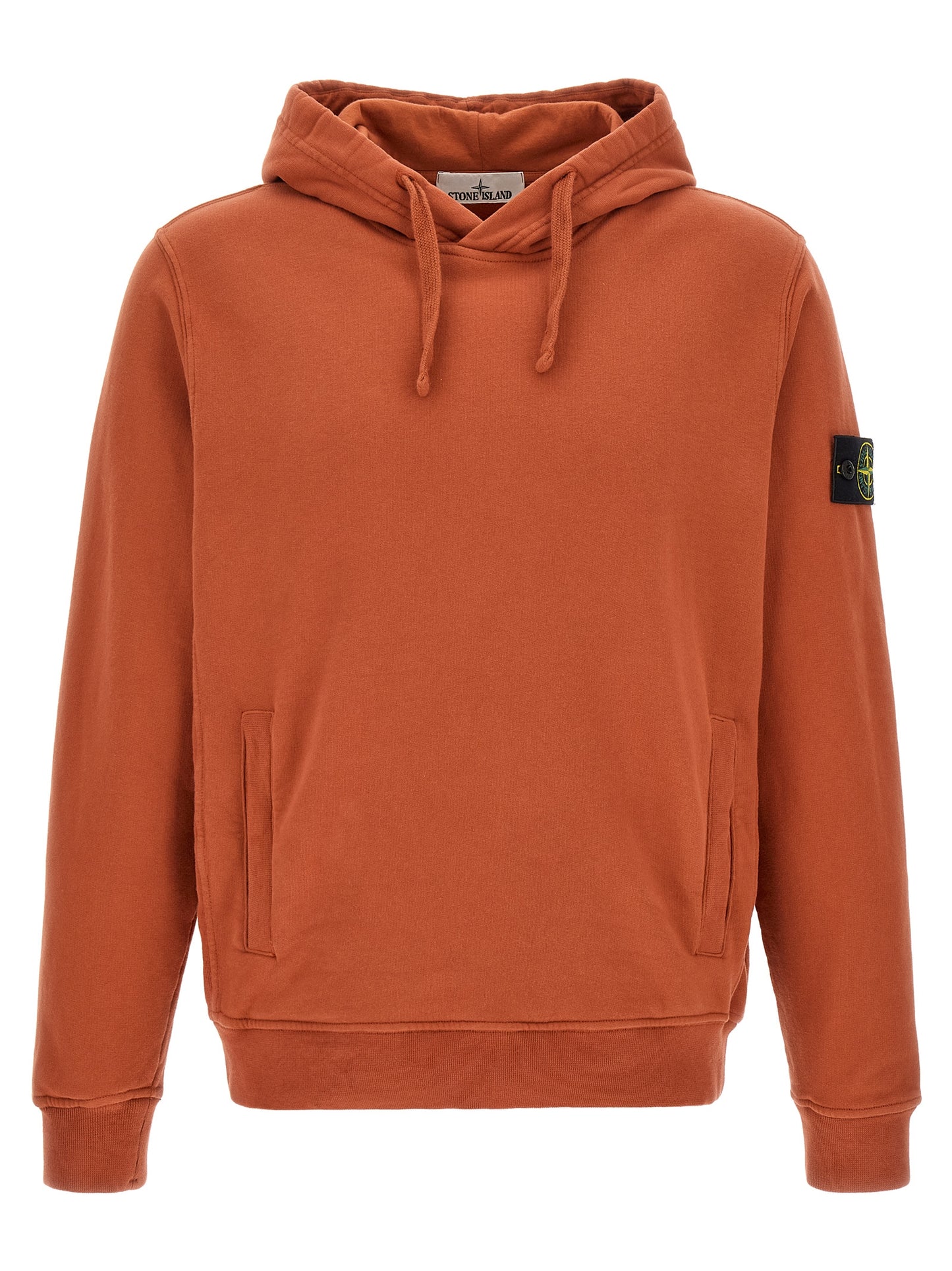 Stone Island Orange Cotton Sweatshirt