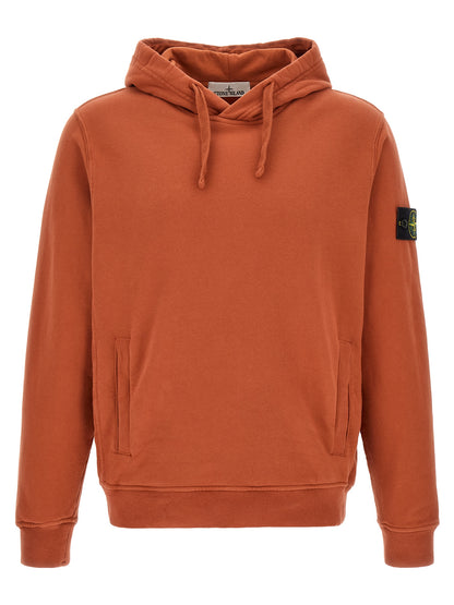 Stone Island Orange Cotton Sweatshirt