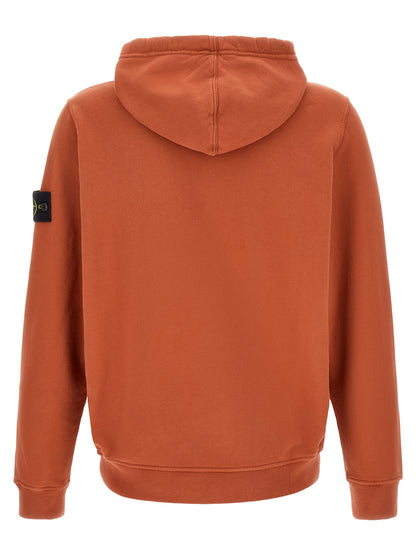 Stone Island Orange Cotton Sweatshirt