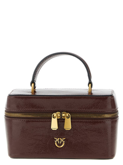 PINKO Bordeaux Calfskin Crossbody Bag