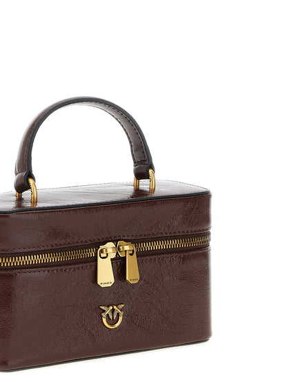 PINKO Bordeaux Calfskin Crossbody Bag
