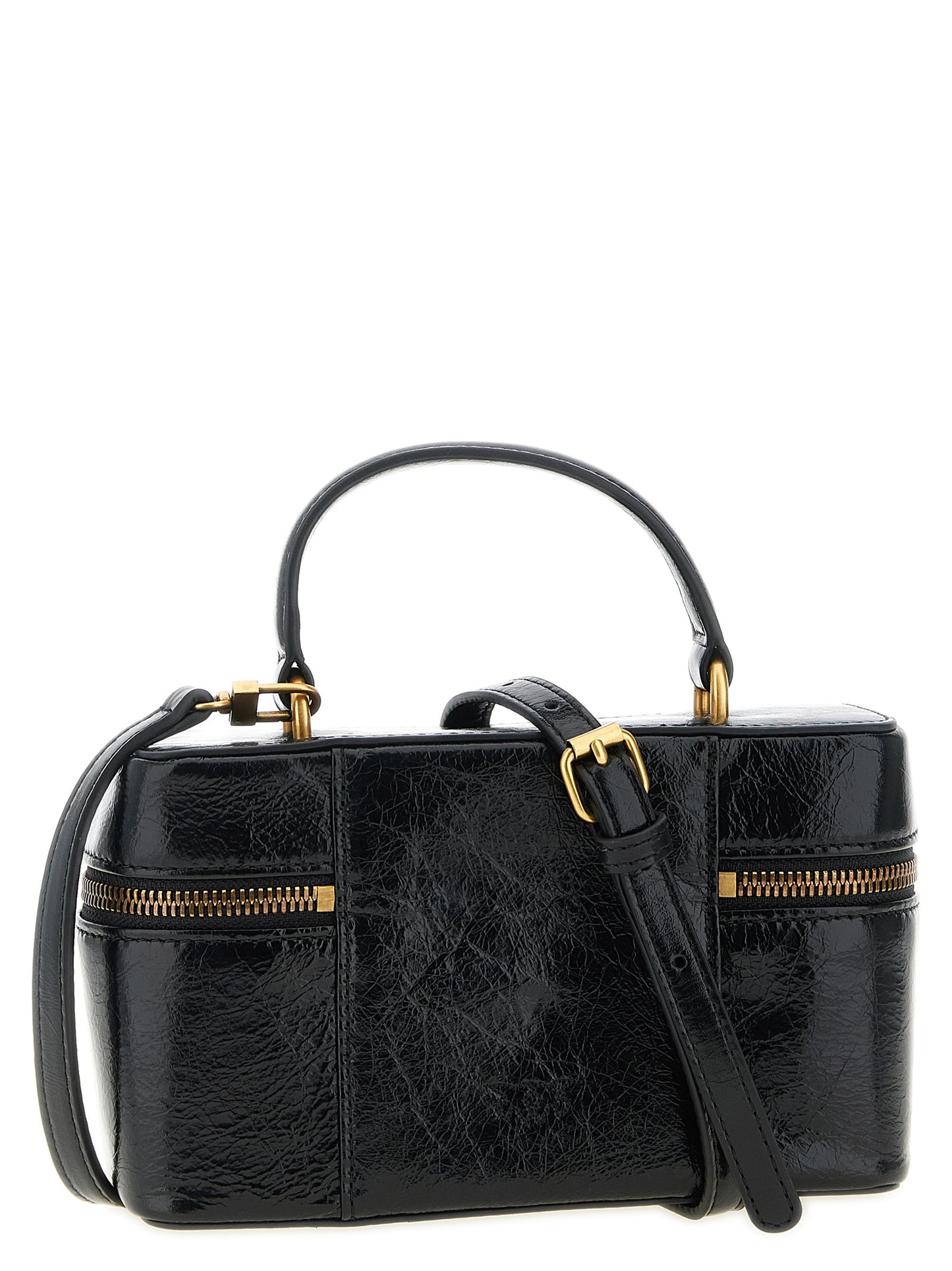 PINKO Black Calfskin Crossbody Bag