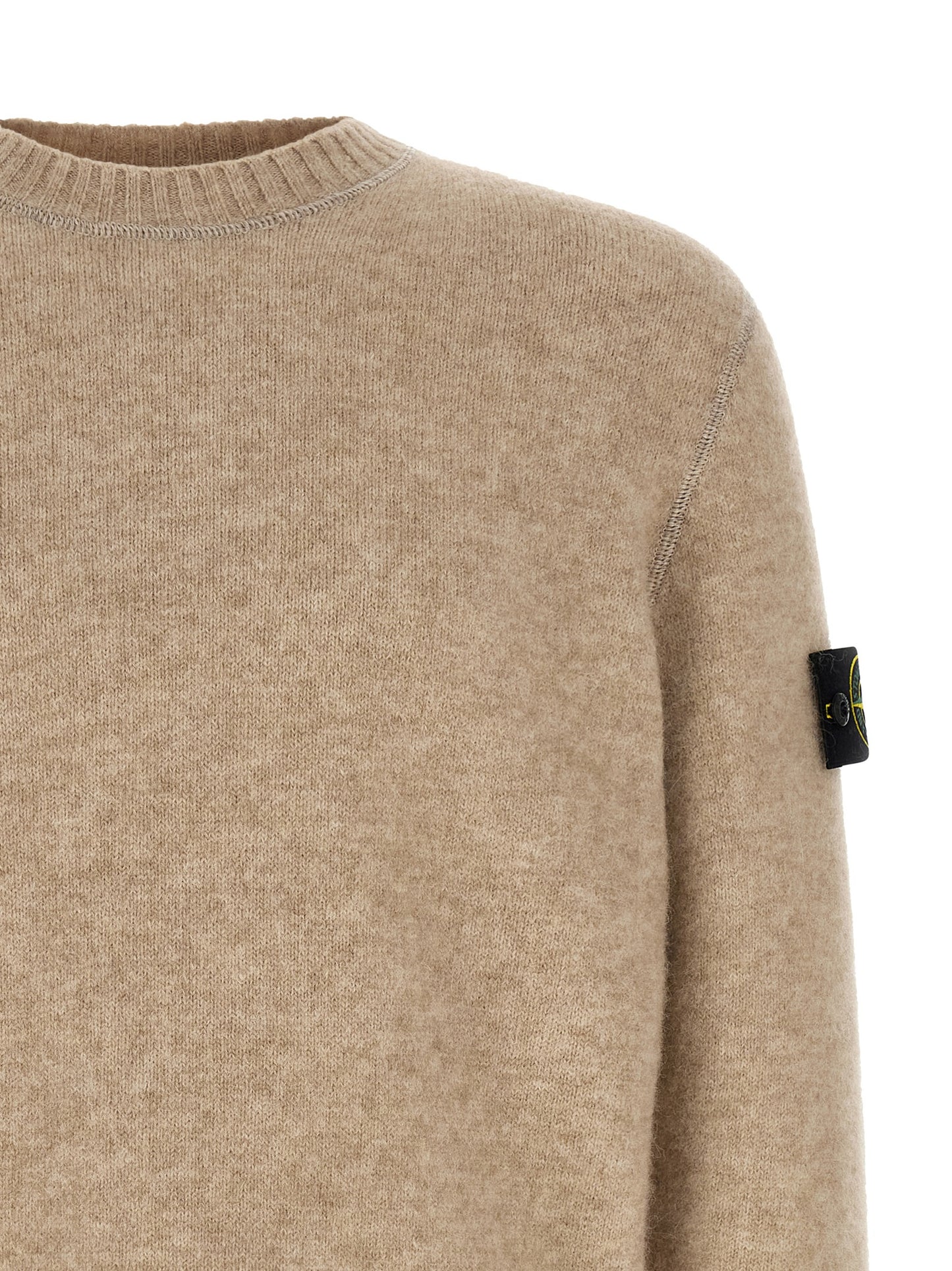 Stone Island Beige Wool Cardigan