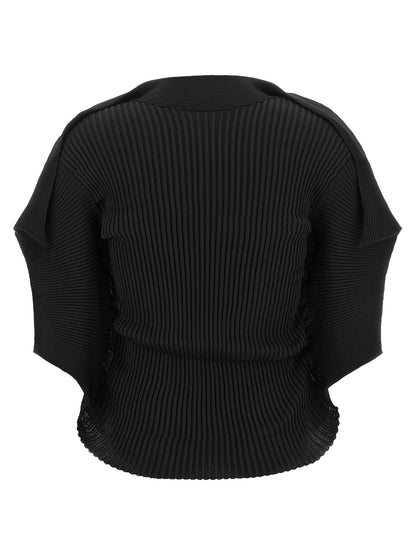 Issey Miyake Black Polyester Blouse