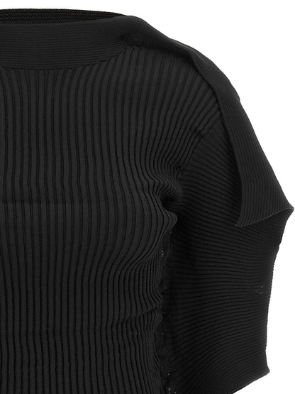 Issey Miyake Black Polyester Blouse