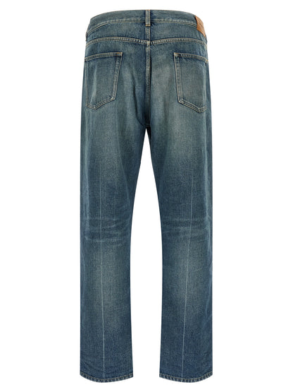 Saint Laurent Blue Cotton Tapered Jeans