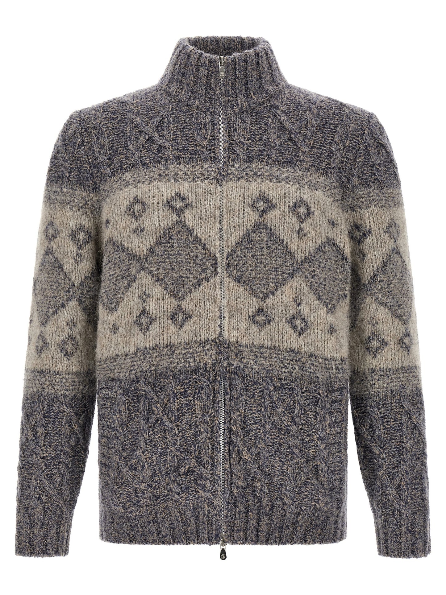 Brunello Cucinelli Gray Virgin Wool Cardigan