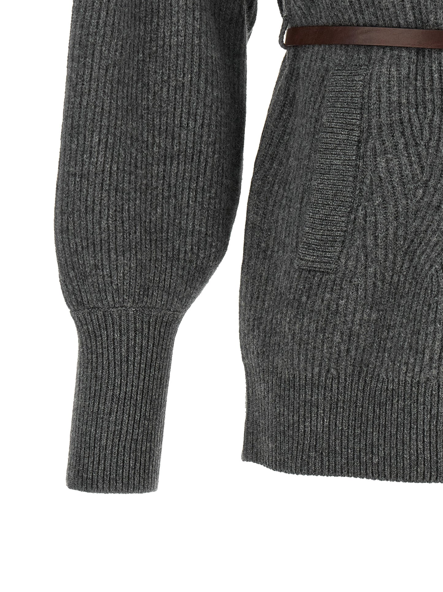 Brunello Cucinelli Gray Virgin Wool Cardigan
