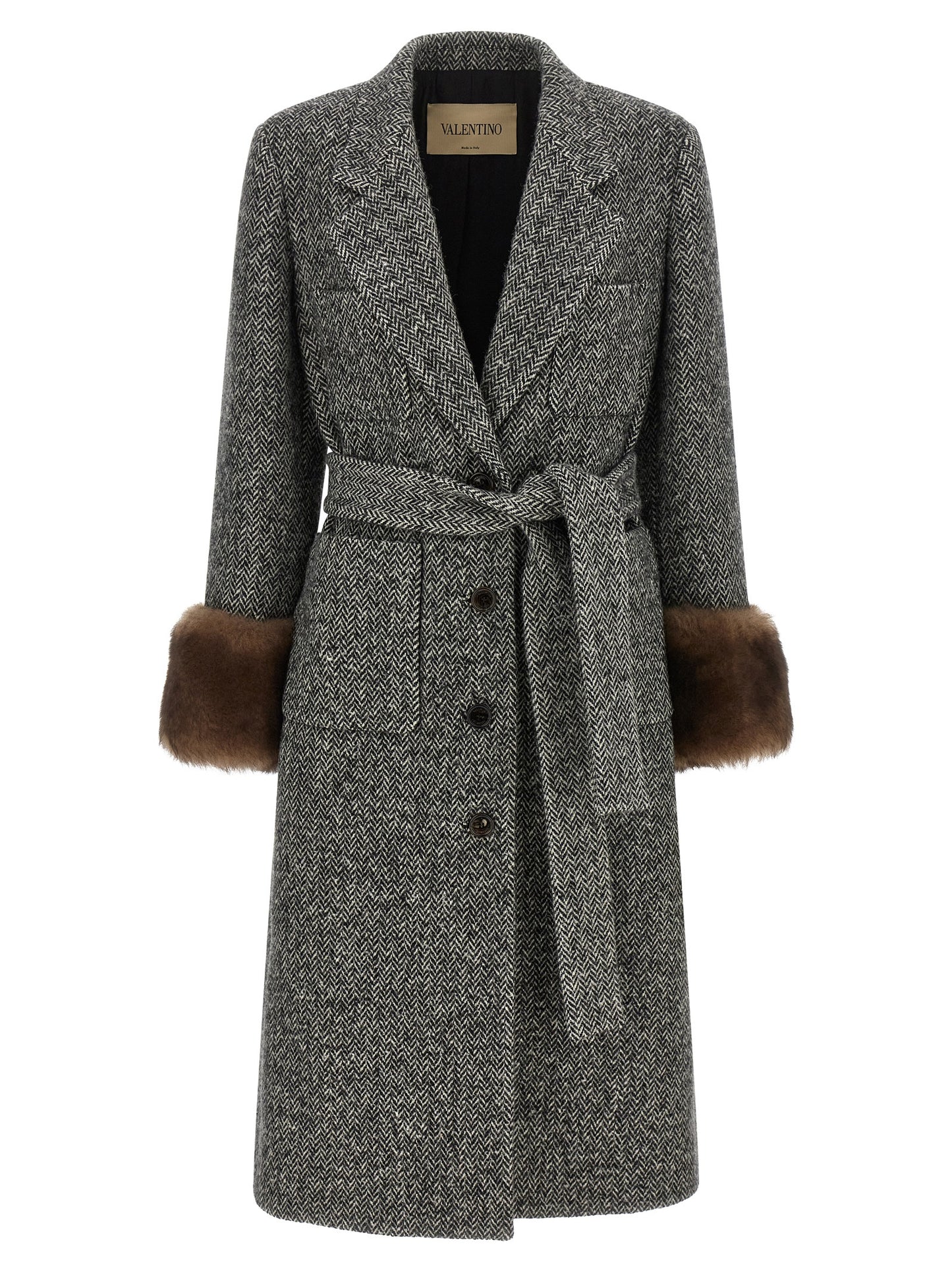 Valentino Garavani Bicolor Virgin Wool Coat