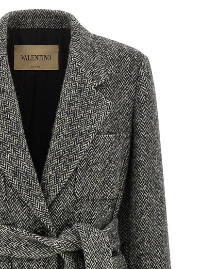 Valentino Garavani Bicolor Virgin Wool Coat