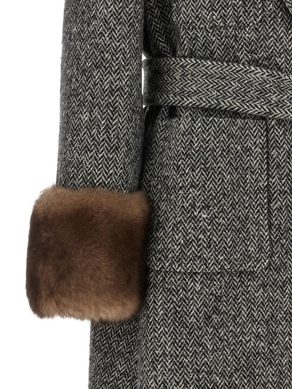 Valentino Garavani Bicolor Virgin Wool Coat