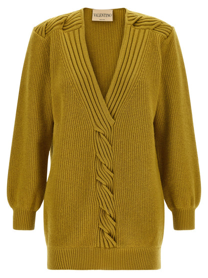 Valentino Garavani Multicolor Virgin Wool Cardigan